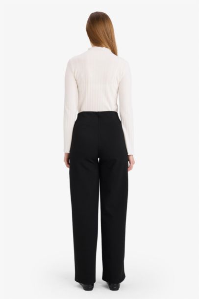 Straight Wide Leg Trousers