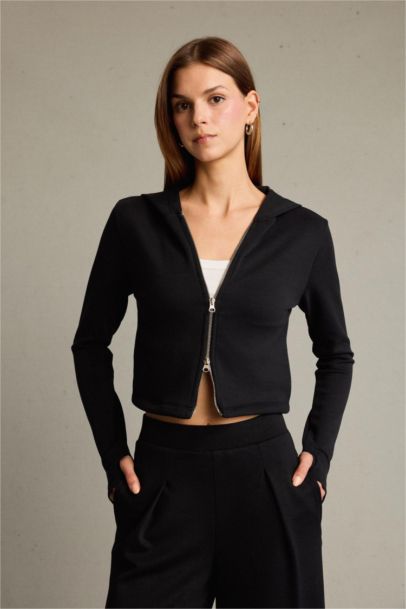 Hooded modal Cardigan