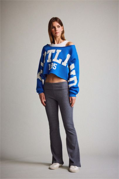 Pantalon côtelé Coupe évasée