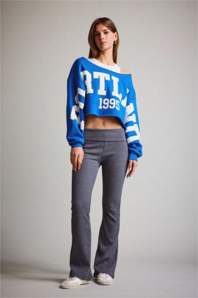 Pantalon côtelé Coupe évasée