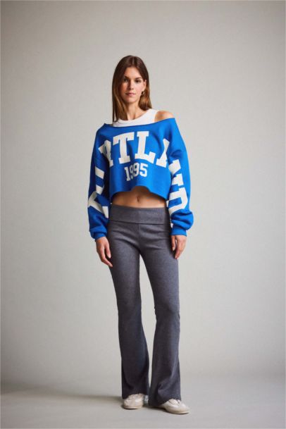 Pantalon côtelé Coupe évasée