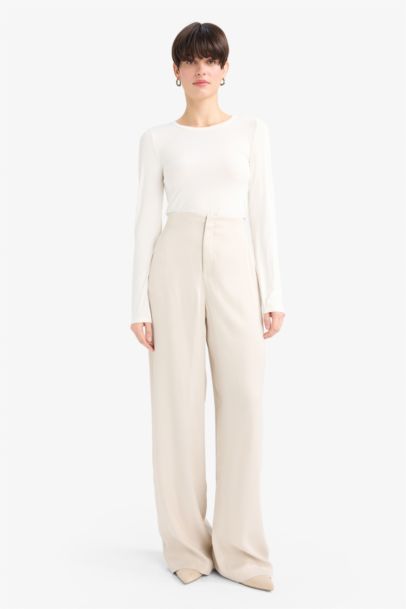 Regular Fit With Pockets Satin Trousers