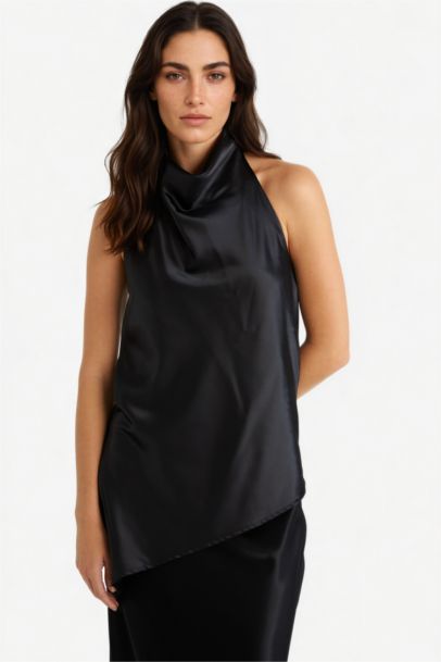 Regular Fit Degaje Neck Sleeveless Blouse