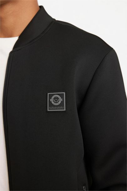 Slım Fıt Kolej Yaka Bomber Hırka