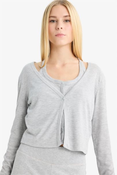 Long Sleeve Layered Ribbed T-shirt
