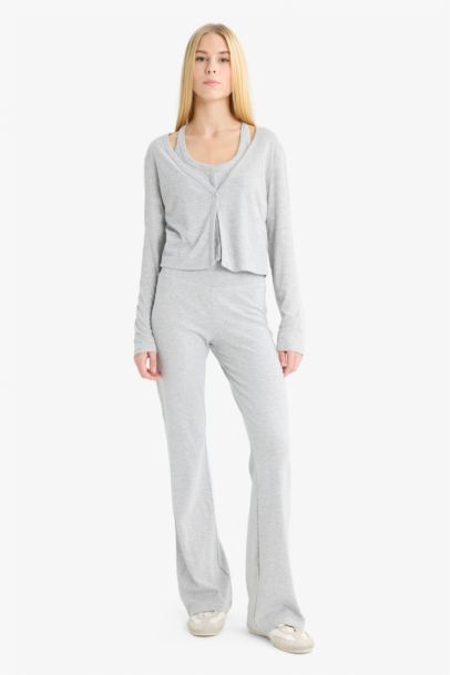 Long Sleeve Layered Ribbed T-shirt