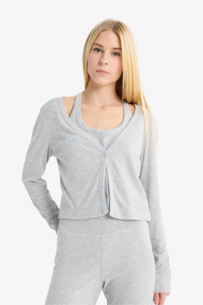 Long Sleeve Layered Ribbed T-shirt