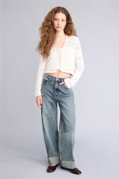 كارديجان تريكو مخرم سليم فيت بياقة V