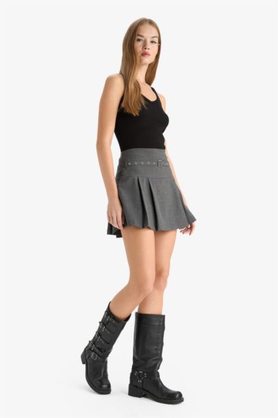 Normal Waist Mini Skirt