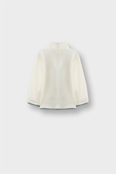 Dokuma Etiketli Fermuarlı Polar Hırka Erkek Bebek