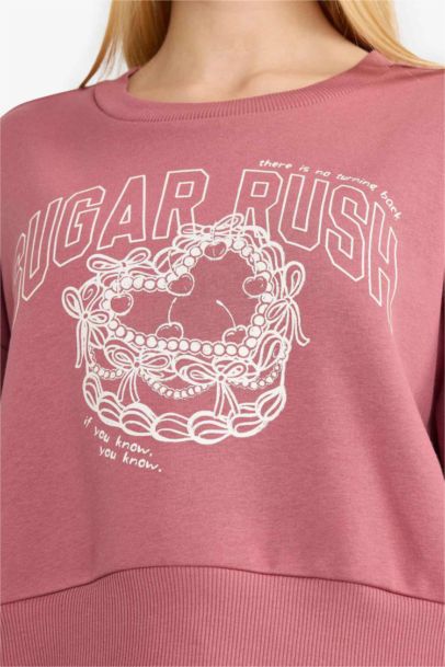 Crew Neck Printed Sweatshirt