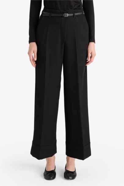 Normal Waist Wide Leg Trousers
