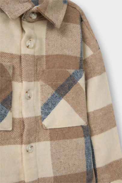 Baby Boy Checkered Flannel Shirt Trousers 2 Piece Set