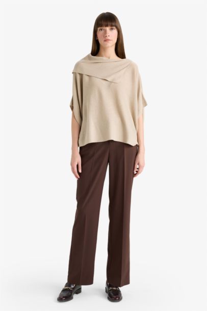 Oversize Fit Boat Collar Knitwear Pullover