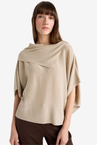 Oversize Fit Boat Collar Knitwear Pullover