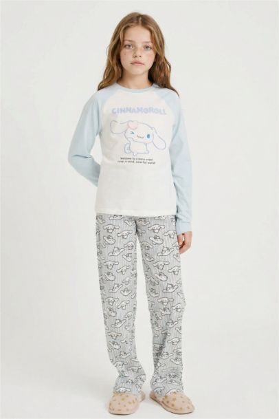 Hello Kitty Pijama Takımı Uzun Kollu Üst Uzun Alt Kız Çocuk