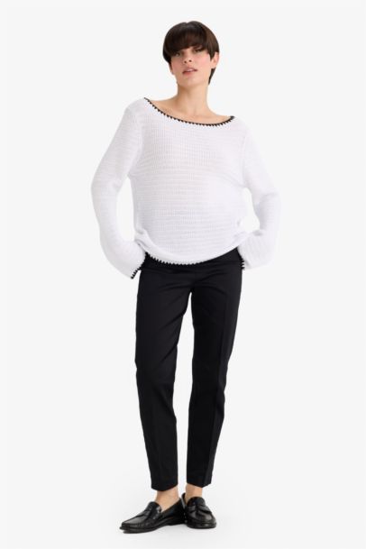 Regular Fit Boat Collar Knitwear Pullover