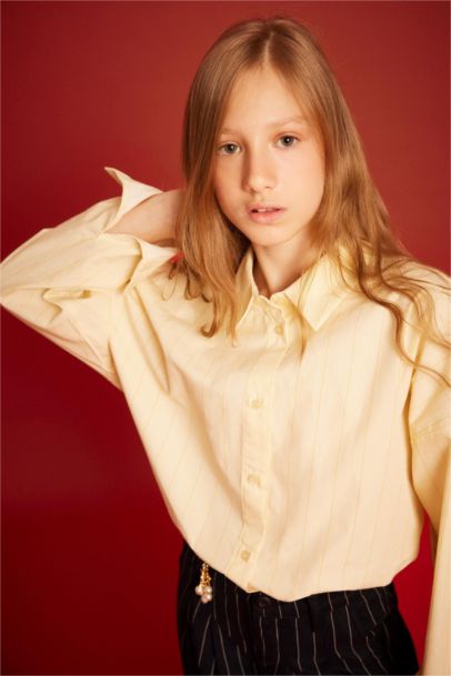 Girl Poplin Long Sleeve Shirt