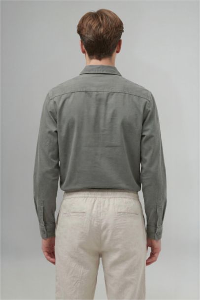 Куртка-рубашка из твила Boxy Fit с воротником поло