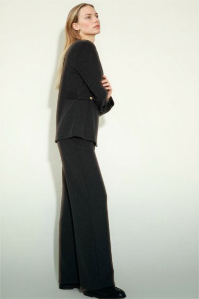 Regular Fit Boat Neck Pique Long Sleeve T-Shirt