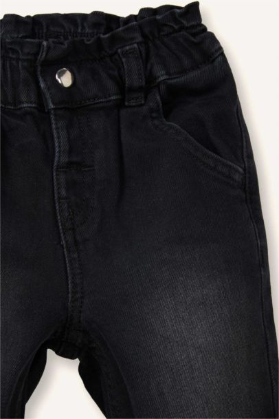 Paperbag İspanyol Paça Jean Pantolon Kız Bebek