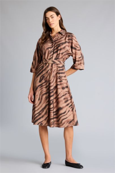 فستان ردن طويل بياخة قميص