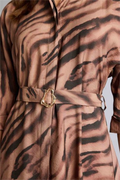 فستان ردن طويل بياخة قميص