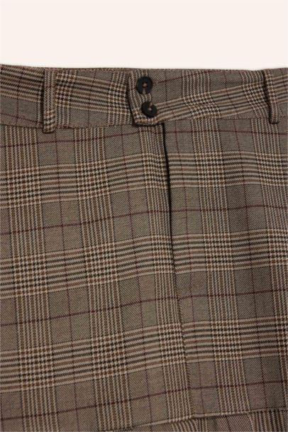 Pilise Kareli Normal Bel Mini Etek