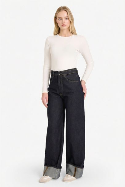 Straight Wide High Waist Long Jeans