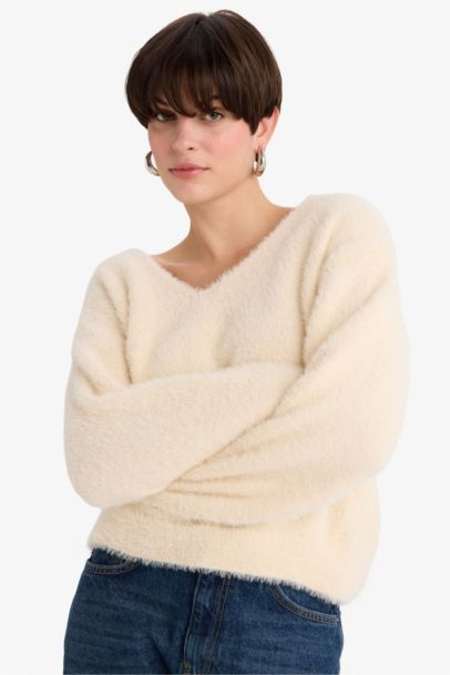 Pull en tricot Oversize à col V