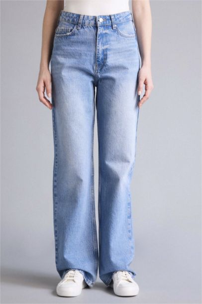 Jean taille haute long Coupe droite