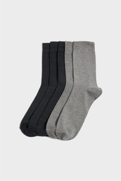 Kadın 5'li Pamuklu Uzun Çorap