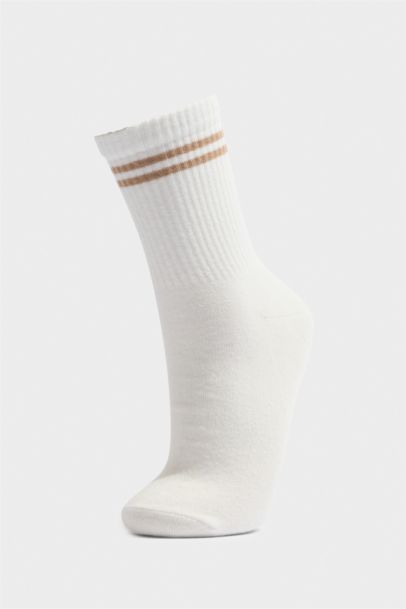 Kadın Rahat Lastikli 3'lü Pamuklu Uzun Çorap