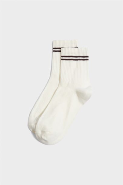 Kadın Rahat Lastikli 3'lü Pamuklu Uzun Çorap