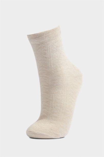 Kadın 3'lü Pamuklu Soket Çorap