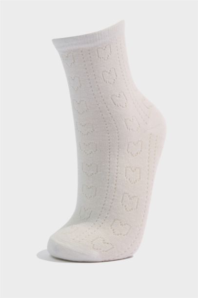 Kadın Ajur 3'lü Pamuklu Soket Çorap