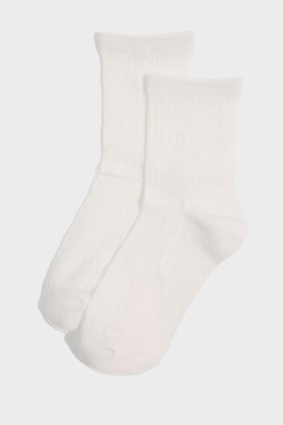 Kadın Ajur 3'lü Pamuklu Soket Çorap