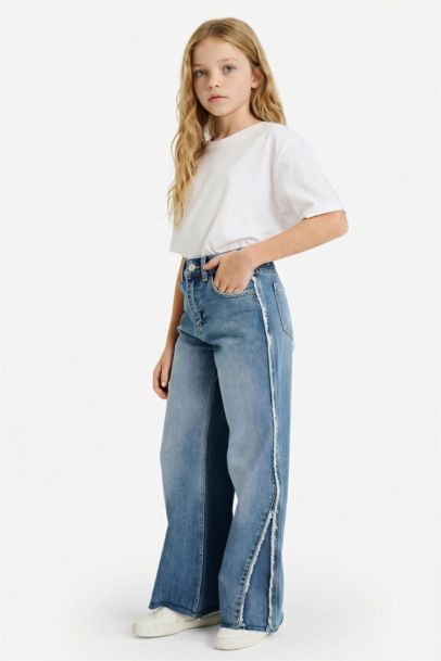 Wide Leg Jean Pantolon Kız Çocuk