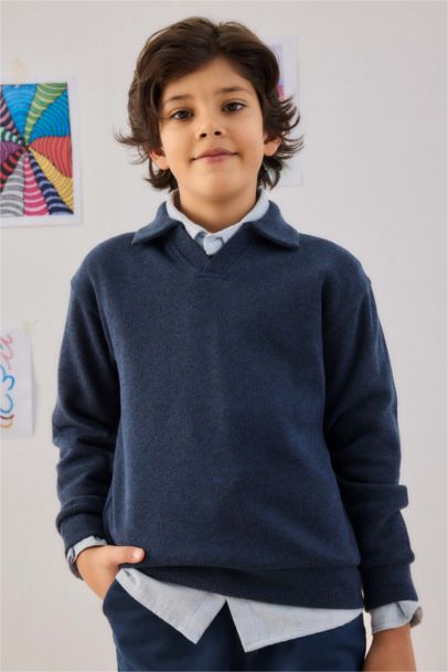 Boy Apache Collar Sweatshirt