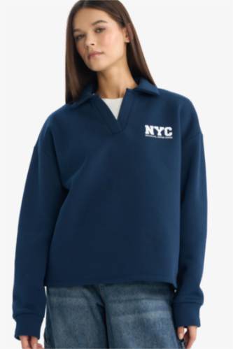 Oversize Fit Printed Sweatshirt