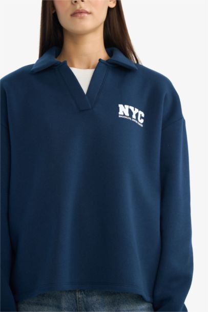 Oversize Fit Printed Sweatshirt