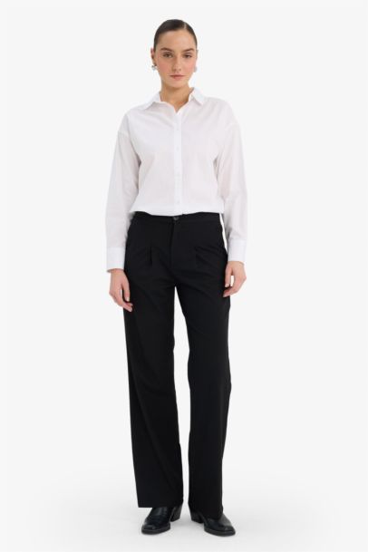 High Waist Wide Leg Trousers