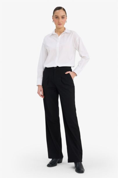 High Waist Wide Leg Trousers