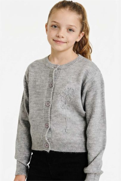 Düğmeli Hırka Kız Çocuk