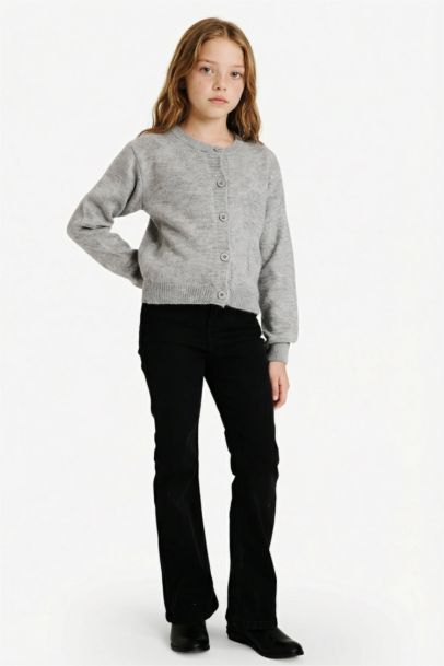 Düğmeli Hırka Kız Çocuk