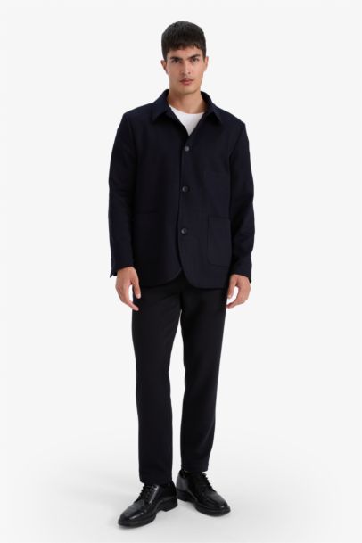 Regular Fit Polo Collar Blazer