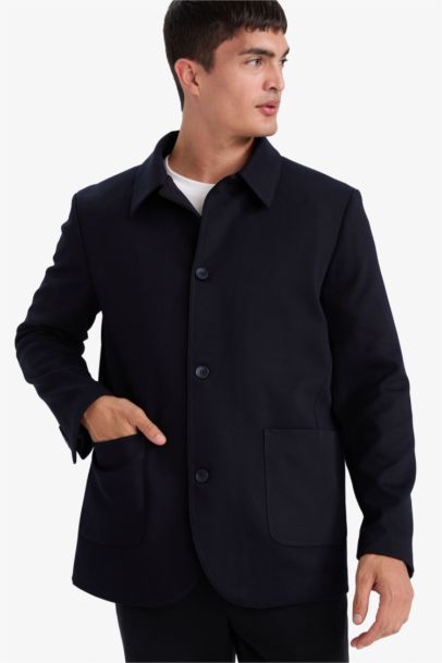 Regular Fit Polo Collar Blazer