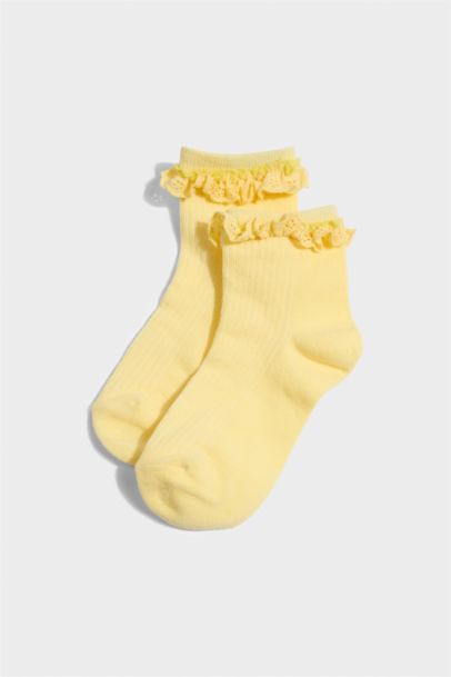3'lü Pamuklu Soket Çorap Kız Çocuk