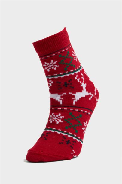Lot de 2 Chaussettes de Noël longues en coton pour bébé garçon