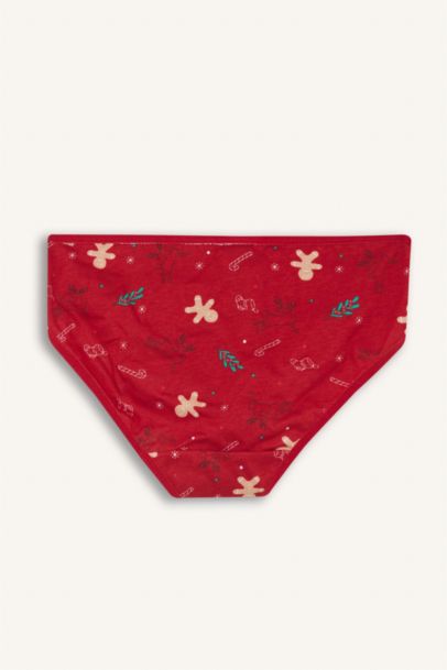 Yılbaşı Temalı Penye Slip Külot Kız Çocuk